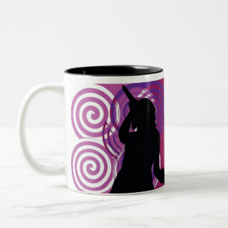 Caneca De Café Em Dois Tons Silhouette Singer Mug