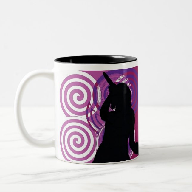 Caneca De Café Em Dois Tons Silhouette Singer Mug (Esquerda)