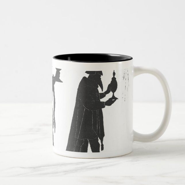 Caneca De Café Em Dois Tons Silhueta dos três reis (Direita)