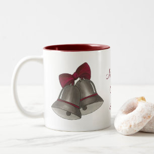 Caneca De Café Em Dois Tons Silver Bells Casamento Bell Personalizado Mug