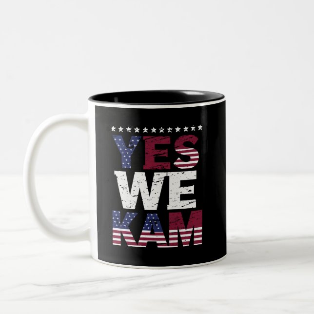Caneca De Café Em Dois Tons Sim Nós Kam Dizendo Citação (Esquerda)