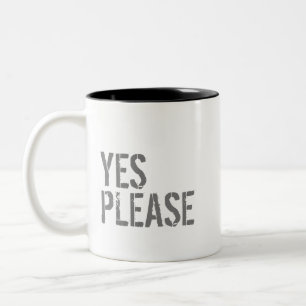 CANECA DE CAFÉ EM DOIS TONS SIM, POR FAVOR -