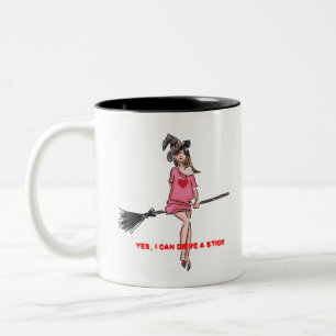 Caneca De Café Em Dois Tons Sim, Posso Dirigir Um Pau _