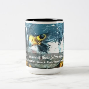 Caneca De Café Em Dois Tons Sim, sou uma dessas pessoas falcões! Cof De Dois T
