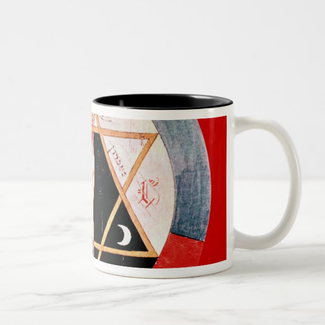 Caneca De Café Em Dois Tons Símbolo de Rosicrucian da ordem Hermetic (Direita)