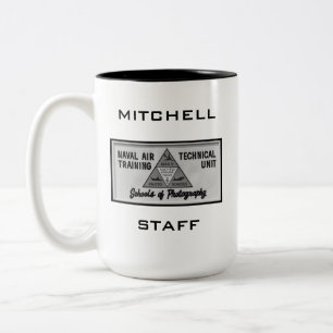 Caneca De Café Em Dois Tons Símbolo Escolar Fotográfico de Marinho nº 1, Mu