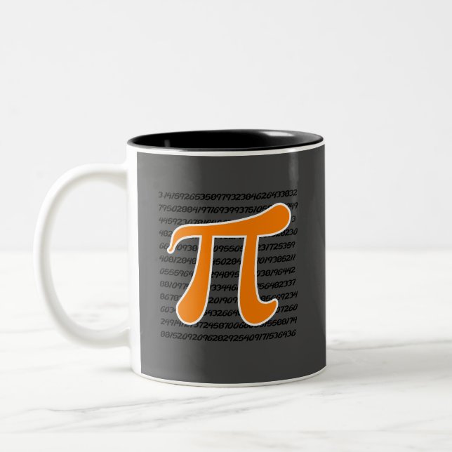 Caneca De Café Em Dois Tons Símbolo laranja Pi (Esquerda)