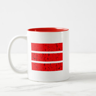 Caneca De Café Em Dois Tons Símbolo Legal de 3 Linhas | Uniformidade & Harmoni