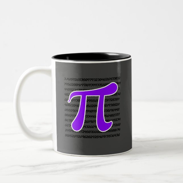 Caneca De Café Em Dois Tons Símbolo Violet Purple Pi (Esquerda)