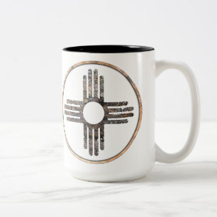 Caneca De Café Em Dois Tons Símbolo Zia Sun do Novo México