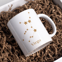 Símbolo Zodiano Moderno Dourado Virgo | Elemento T