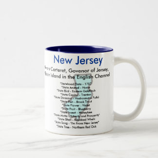 Caneca De Café Em Dois Tons Símbolos & mapa de New-jersey