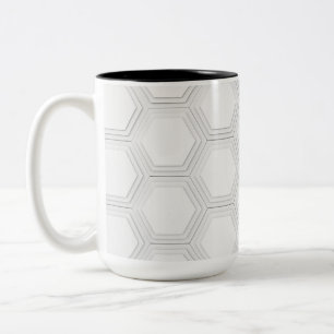 Caneca De Café Em Dois Tons Simetria de Fluidos: Explorando Desenhos Abstratos
