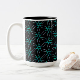 Caneca De Café Em Dois Tons Simetria em Movimento
