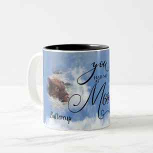 Caneca De Café Em Dois Tons Simpatia Memorial da FOTO da Vaca que me tiveste n