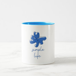 Caneca De Café Em Dois Tons Simple Life Minimalism