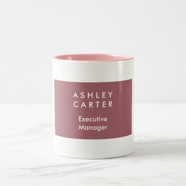 Caneca De Café Em Dois Tons Simples e elegante profissional moderno (Centro)