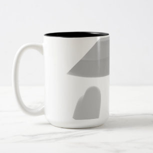 Caneca De Café Em Dois Tons simples e mínimo adicione a foto do seu monograma