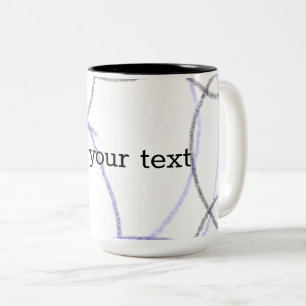 Caneca De Café Em Dois Tons simples e mínimo adicione a foto do seu monograma