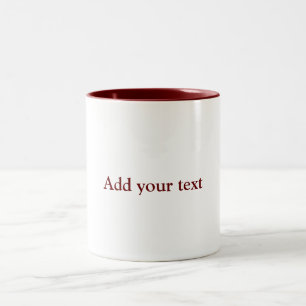Caneca De Café Em Dois Tons simples e mínimo adicione seu nome bridesmaid casa