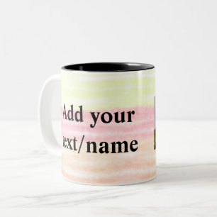 Caneca De Café Em Dois Tons simples e mínimo adicione seu nome coff