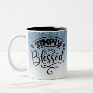 Caneca De Café Em Dois Tons Simplesmente abençoado