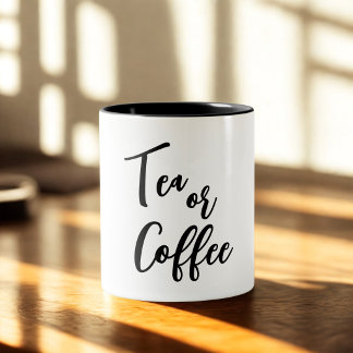 Caneca De Café Em Dois Tons Simplesmente Projetado 