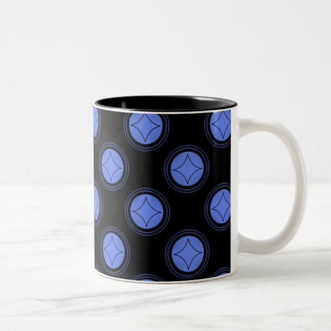Caneca De Café Em Dois Tons Simplesmente Rivetando Mug, Azul (Direita)