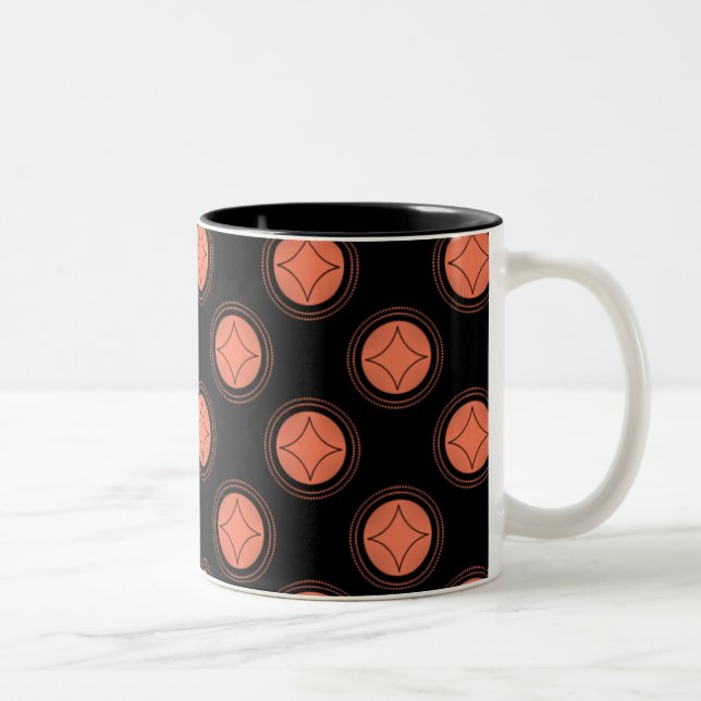 Caneca De Café Em Dois Tons Simplesmente Rivetando Mug, Coral (Direita)