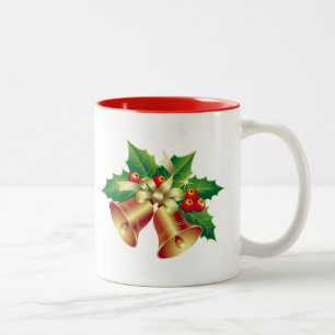 Caneca De Café Em Dois Tons Sinais de Natal para Mug-Holly