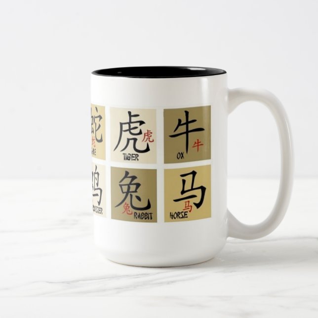 Caneca De Café Em Dois Tons Sinais de uísque chinês (Direita)
