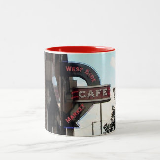 Caneca De Café Em Dois Tons Sinal de Café de Mercado, Cleveland OH Mug
