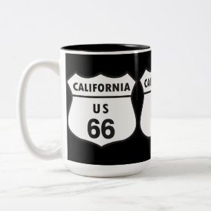 Caneca De Café Em Dois Tons Sinal de Califórnia E.U. 66