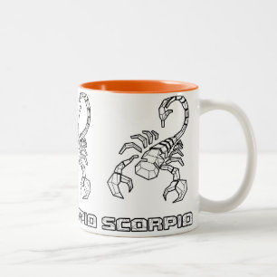 Caneca De Café Em Dois Tons Sinal Zodiac Mug:Scorpio