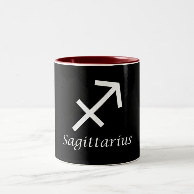 Caneca De Café Em Dois Tons Sinal Zodiac "Sagittarius" (Centro)