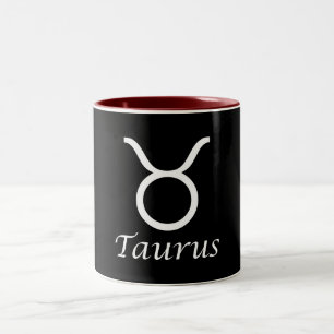 Caneca De Café Em Dois Tons Sinal Zodiac "Taurus"