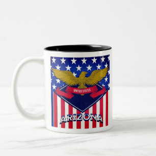 Caneca De Café Em Dois Tons Sinalizador Arizona USA