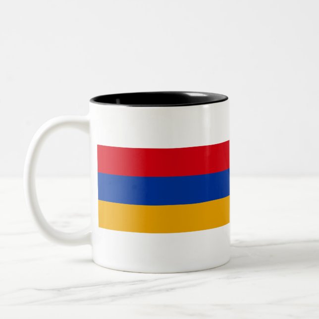 Caneca De Café Em Dois Tons Sinalizador Armênia (Esquerda)