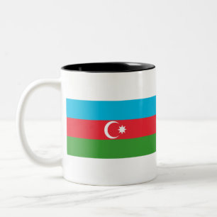 Caneca De Café Em Dois Tons Sinalizador Azerbaijão