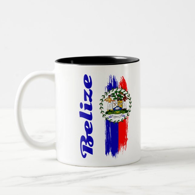 Caneca De Café Em Dois Tons Sinalizador Belize (Esquerda)