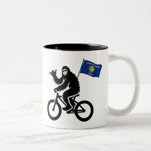 Caneca De Café Em Dois Tons Sinalizador Bigfoot Cycling Oregon