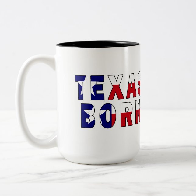 Caneca De Café Em Dois Tons Sinalizador de Nascer do Texas (Esquerda)