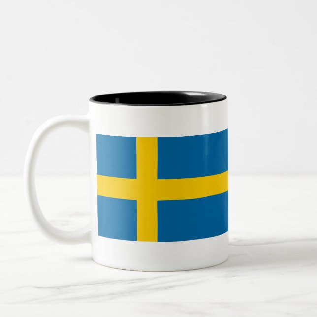 Caneca De Café Em Dois Tons Sinalizador de suecia (Esquerda)