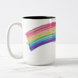 Caneca De Café Em Dois Tons Sinalizador do Orgulho Arco-Íris