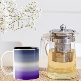 Caneca De Café Em Dois Tons Sinalizador do Orgulho Lésbico do Botão Gradiente 