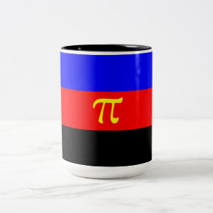 Caneca De Café Em Dois Tons Sinalizador do Orgulho Polimário