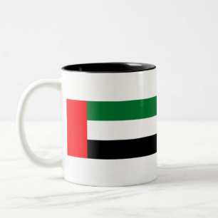 Caneca De Café Em Dois Tons Sinalizador dos Emirados Árabes Unidos
