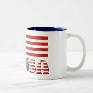 Caneca De Café Em Dois Tons Sinalizador EUA