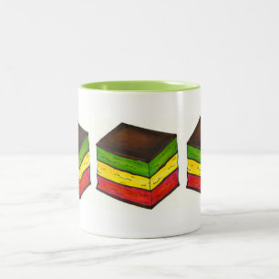 Caneca De Café Em Dois Tons Sinalizador Italiano Sete Camada Tricolor Rainbow