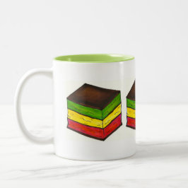 Caneca De Café Em Dois Tons Sinalizador Italiano Sete Camada Tricolor Rainbow 